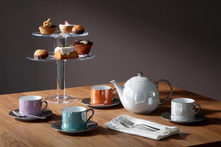 Produktbild LSA Palazzo Teetasse und UT 250ml - Burnt organe/platin (250 ml)