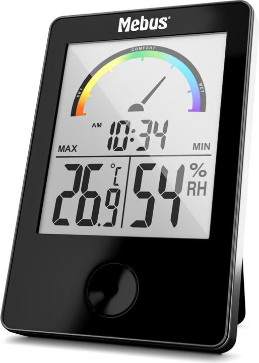 Image du produit Mebus 40929 Thermo-hygromètre noir