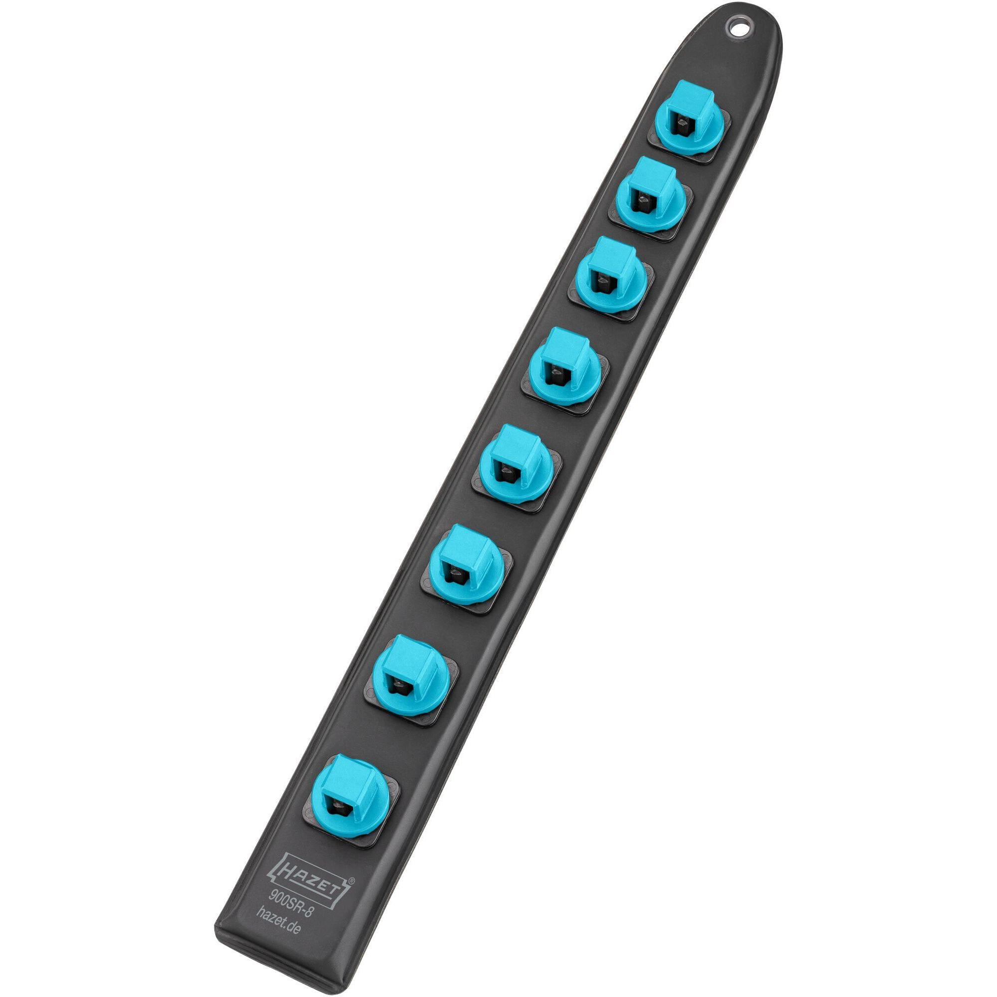 HAZET, Steckschlüssel + Stecknuss, SmartRail ∙ Flexible Kunststoff-Steckleiste 900SR-8 ∙ Vierkant12,5 mm (1/2 Zoll) (1/2...