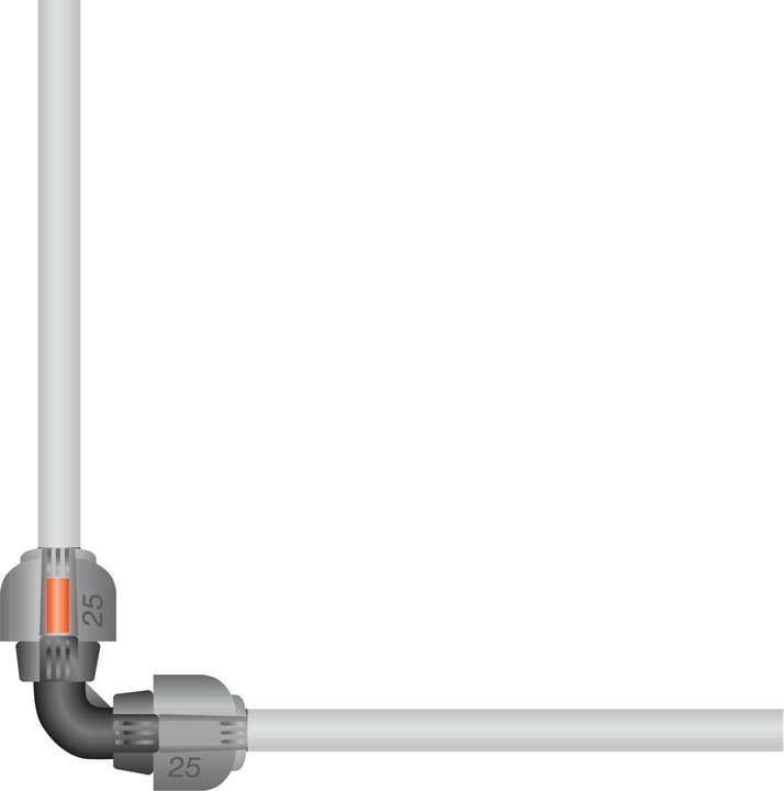 Actual product image Gardena L-piece 90° 25mm