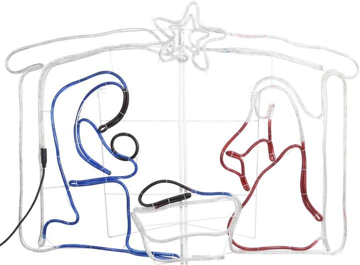 Produktbild vidaXL Weihnachtskrippe Weihnachtsdekoration 240 LEDs 116x41x87 cm