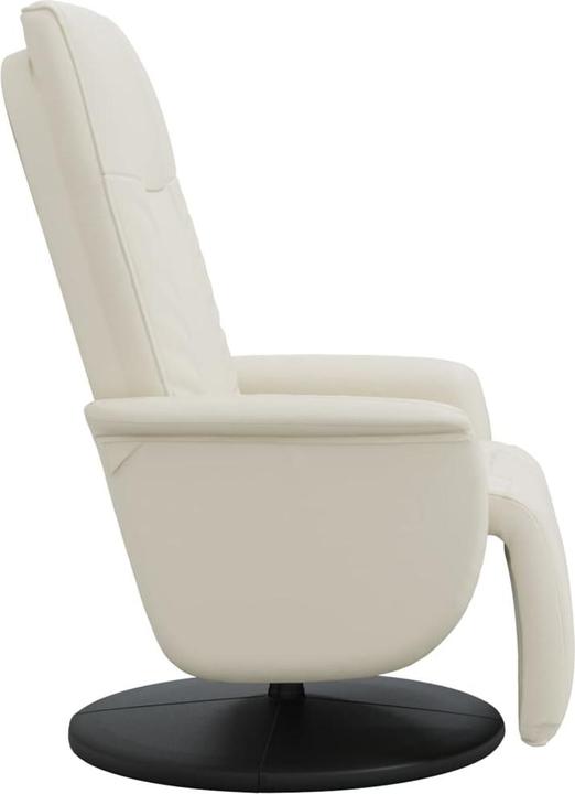 Produktbild vidaXL Relaxsessel mit Fussteil Creme Kunstleder,Farbe
