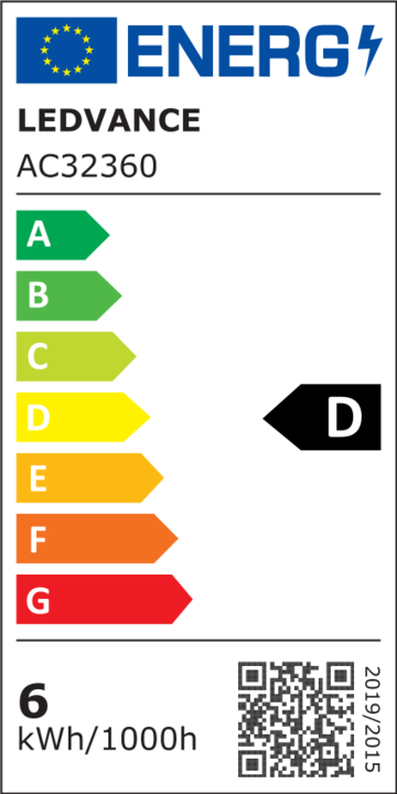 Energie-Label Osram Led Retrofit Classic P (E14, 5.50 W, 806 lm, 1 x, D)