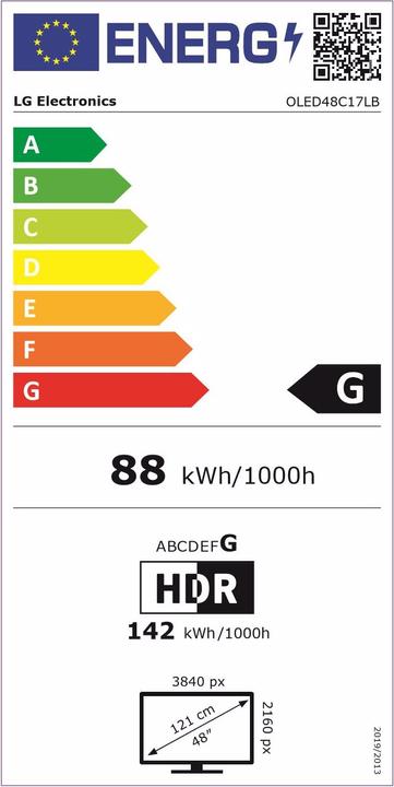Energie-Label LG OLED48C17 (48", OLED, 4K, 2021)