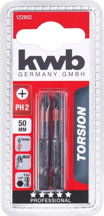 Actual product image kwb 122052 Hexagonal bit PH 2 steel 2 pcs. (PH2)