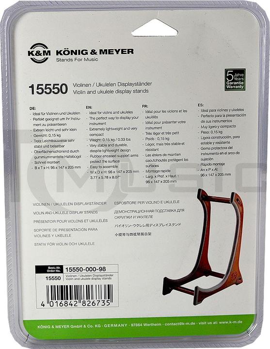 Actual product image K&M Violin/Ukulele Display Stand (Violin)