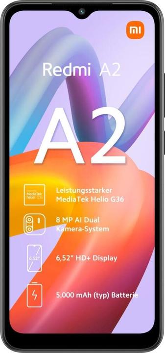 Actual product image Xiaomi Redmi A2 (32 GB, Black, 6.52", Dual SIM, 4G)