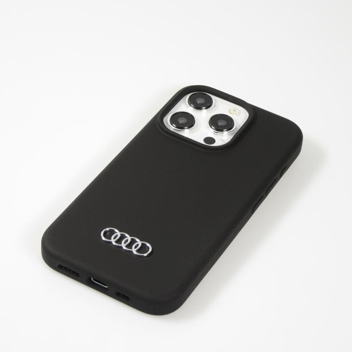 Productafbeelding Audi Siliconen hoesje iPhone 15 Pro 6.1" czarny/zwart hardcase AU-LSRIP15P-Q3/D1-BK (Apple iPhone 15 Pro)