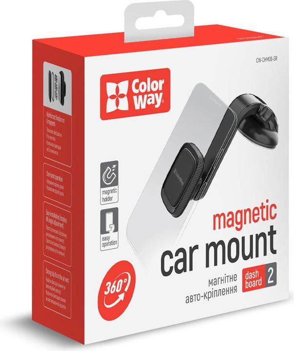 Actual product image Colorway CW-CHM08-GR Dashboard-2 Passive holder Mobile phone/Smartphone Grey