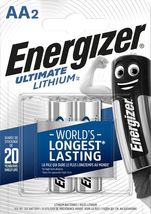 Actual product image Energizer Ultimate Lithium (2 pcs., AA / LR6 / LR06 / Mignon / R6 / R14505, 3000 mAh)