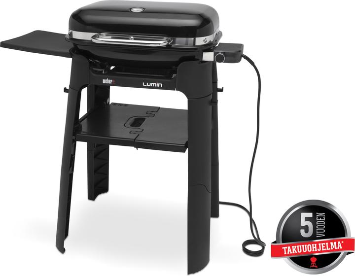 Weber lumin zwart met onderstel elektrisch bbq (2.20 kW)