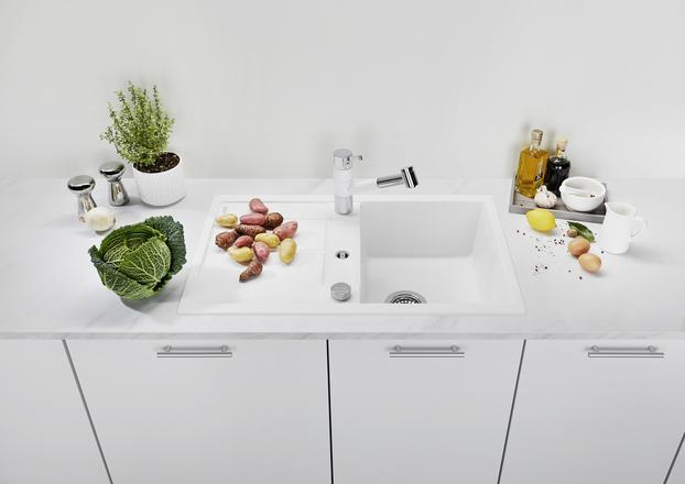 Actual product image Blanco Metra 45 S Compact (Fitted sink with draining board, 68 cm, 50 cm)