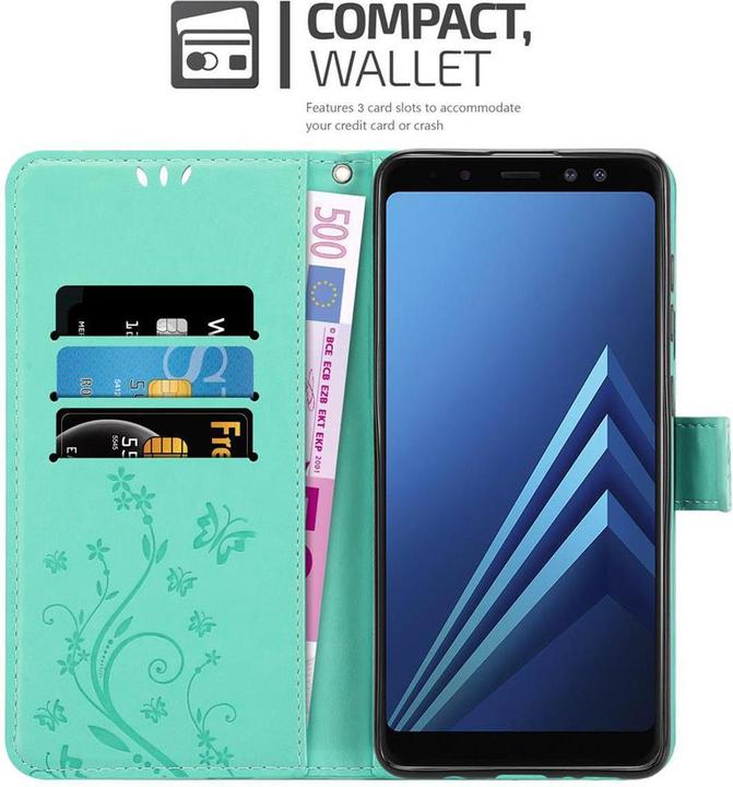 Actual product image Cadorabo Flower Book Cover (Samsung Galaxy A8 (2018))