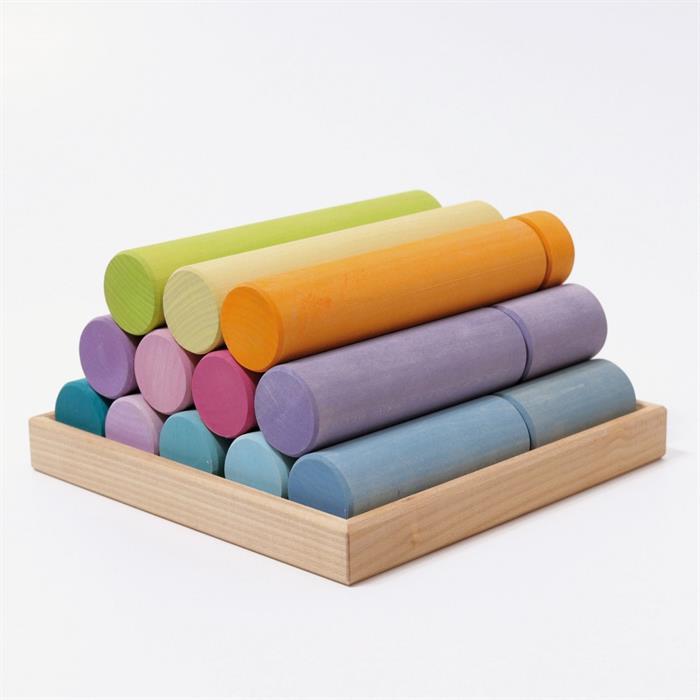 Actual product image Grimm's 10172 Large Building Rollers Pastel