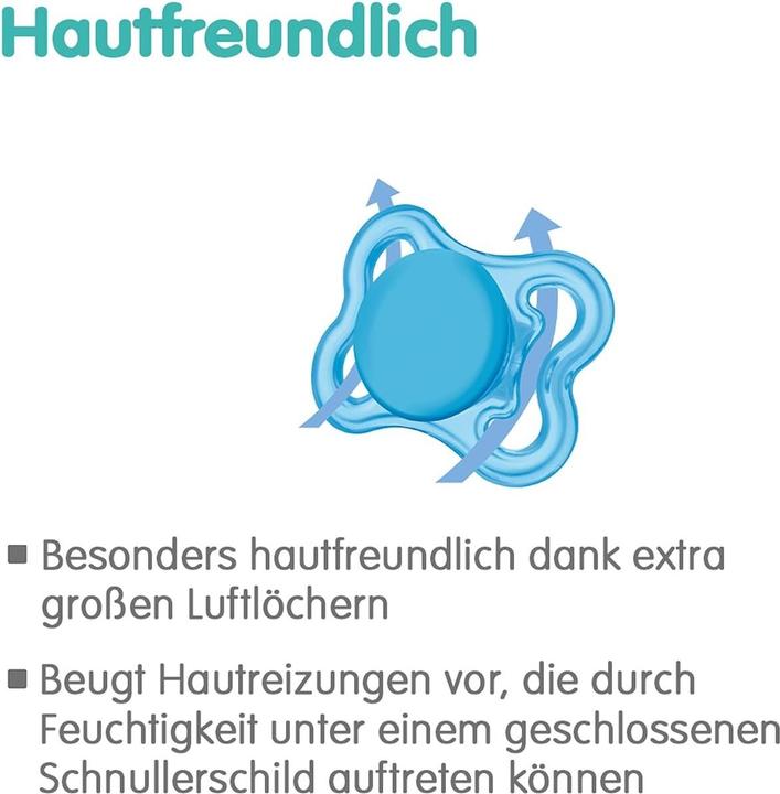 Produktbild MAM Air Silikon Schnuller, 2 Stück, 0-6 Monate (2 x, bis 6 Monate)