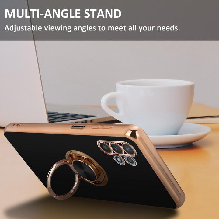 Actual product image Cadorabo Case for Samsung Galaxy A32 5G in TPU with camera protection and ring LM089 Style (Samsung Galaxy A32 5G)