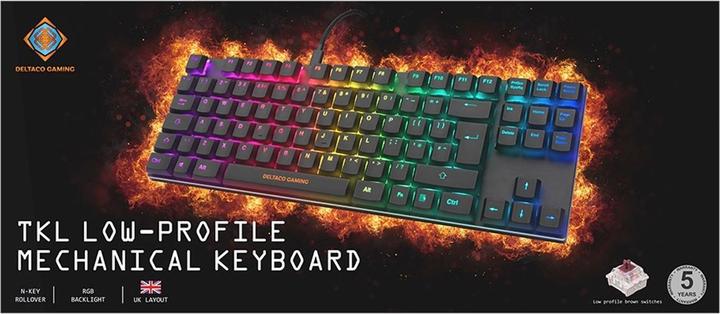 Image du produit Deltaco Clavier mécanique RGB profil bas GAMING DK420 UK Layout, Outemu Brown switches, black / R (Allemagne, Filaire)