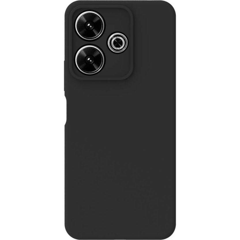 Connect Custodia in silicone soft touch di qualità premium per Poco X6 (Xiaomi Poco X6), Cover smartphone, Nero
