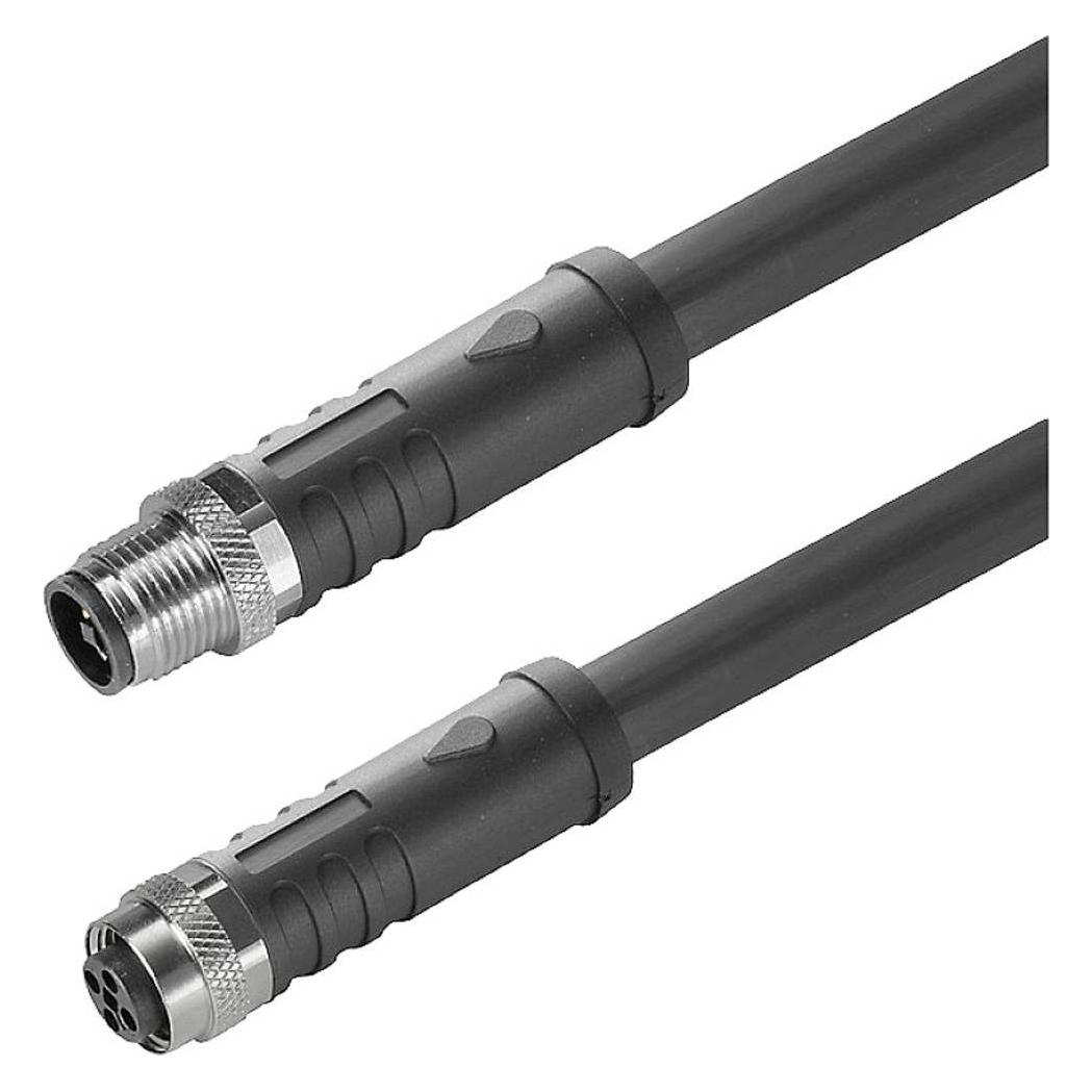 Weidmüller 2050870500 Sensor-/Aktor-Steckverbinder konfektioniert Buchse 1.00 m Polzahl 4 1, Elektronikkabel + Stecker, Schwarz