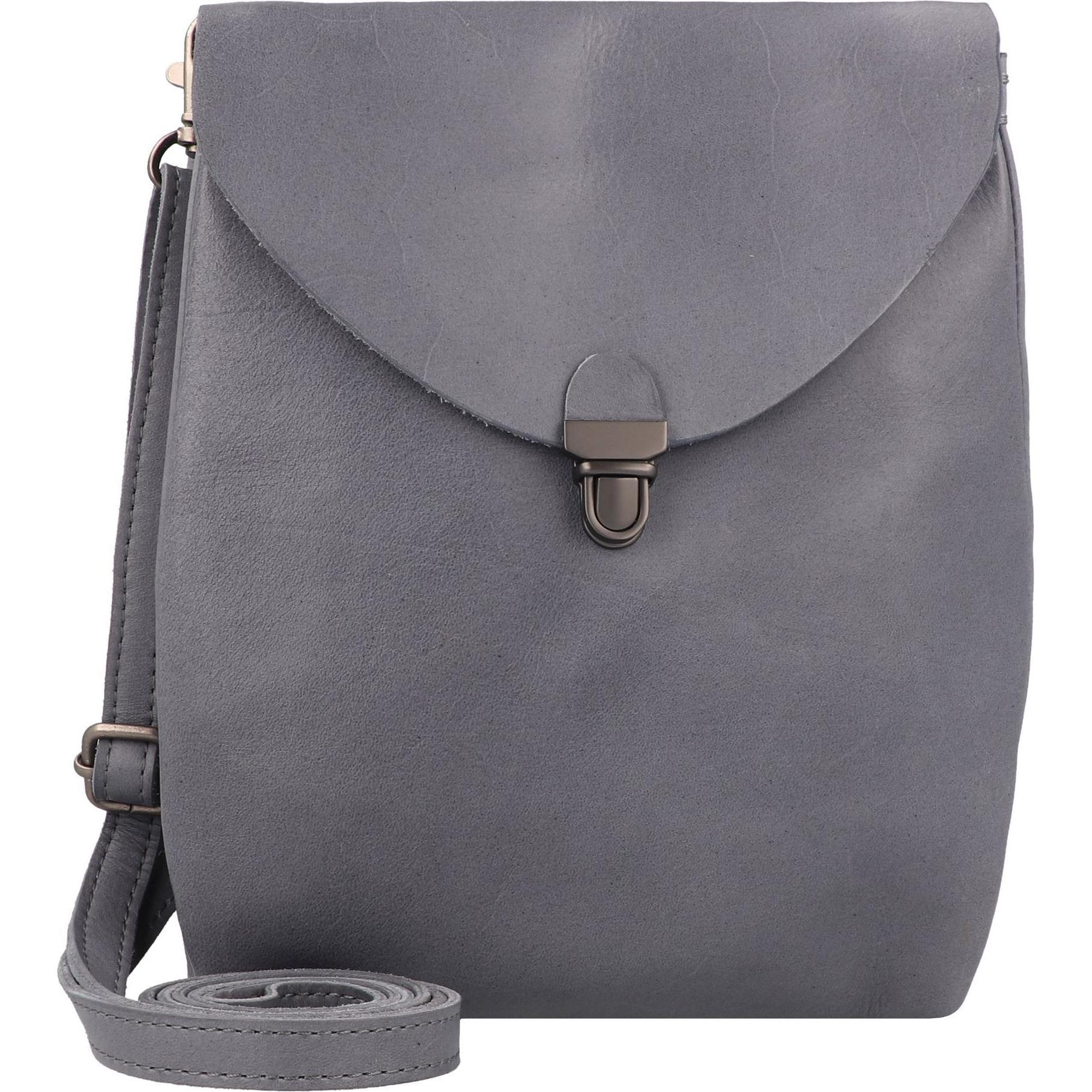 Harolds, Handtasche, Fold Mini Bag Umhängetasche Leder 17 cm, Blau
