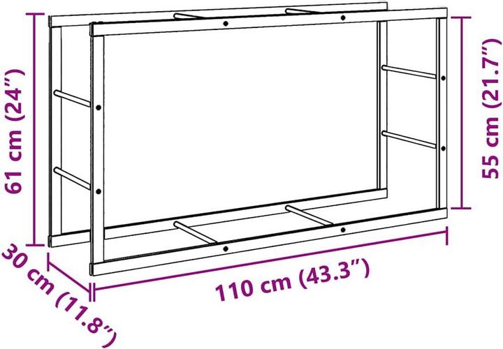 Image du produit vidaXL Brennholzregal