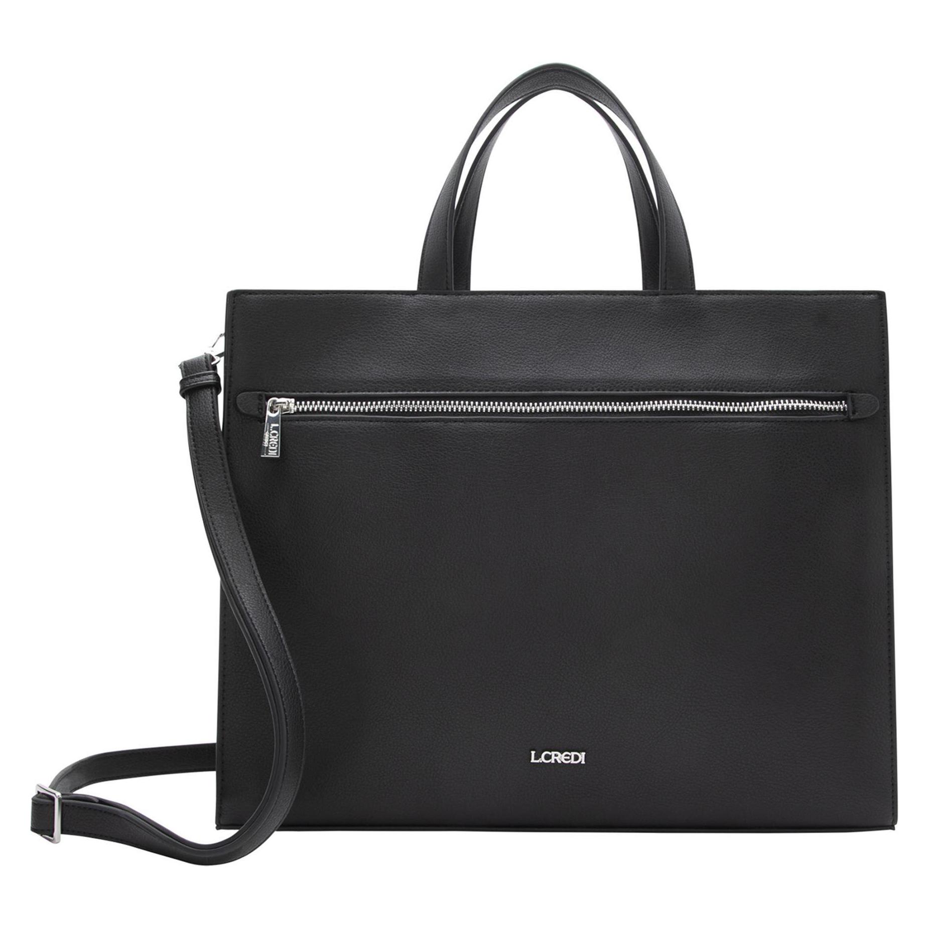 L.Credi, Damen, Tasche, Paulina Shopper Tasche 36 Cm, Schwarz, (13 l)