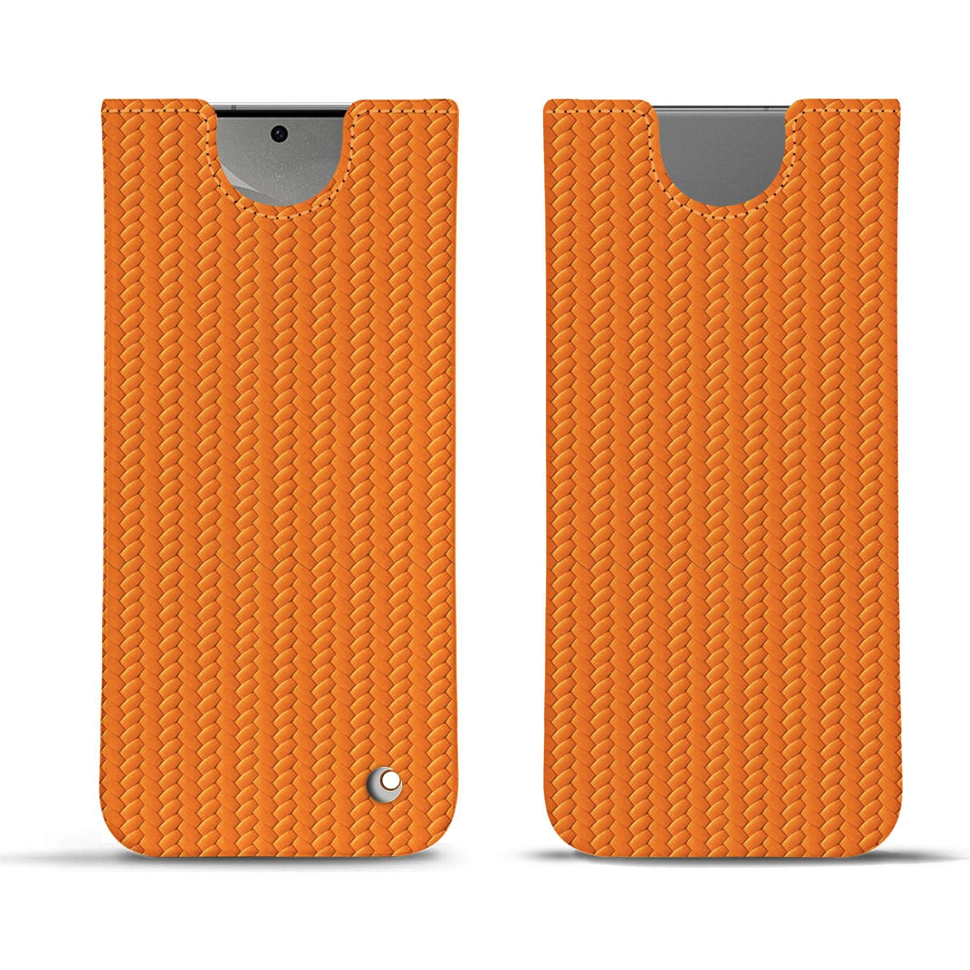 Noreve Lederschutzhülle (Samsung Galaxy S24), Smartphone Hülle, Orange