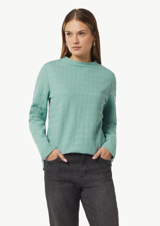 Image du produit Comma Sweatshirt Jerseyshirt mit Hahnentrittmuster und Stehkragen (44)