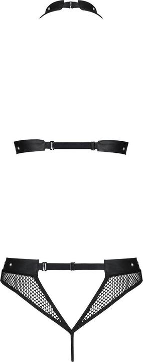 Actual product image Passion Moonlight Set with Open Crotch - Black (XXL, 3XL)