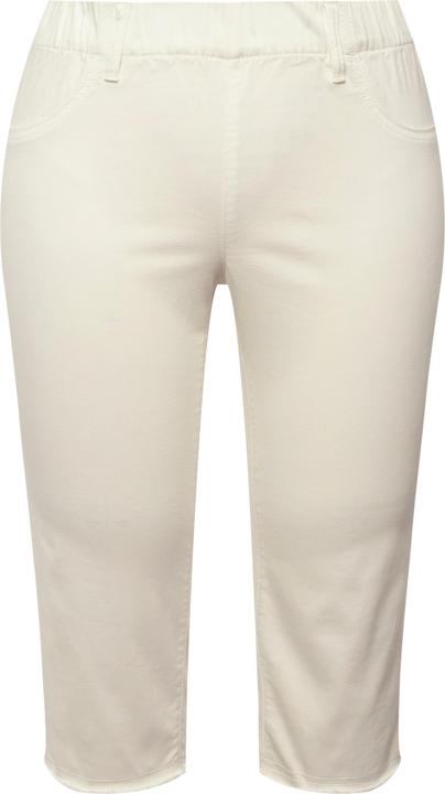 Produktbild Ulla Popken Caprihose Sienna, Fransensaum, schmales Bein, Stretch (60)