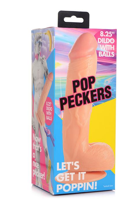 Actual product image Pop Peckers Poppin Dildo 20 cm - Beige