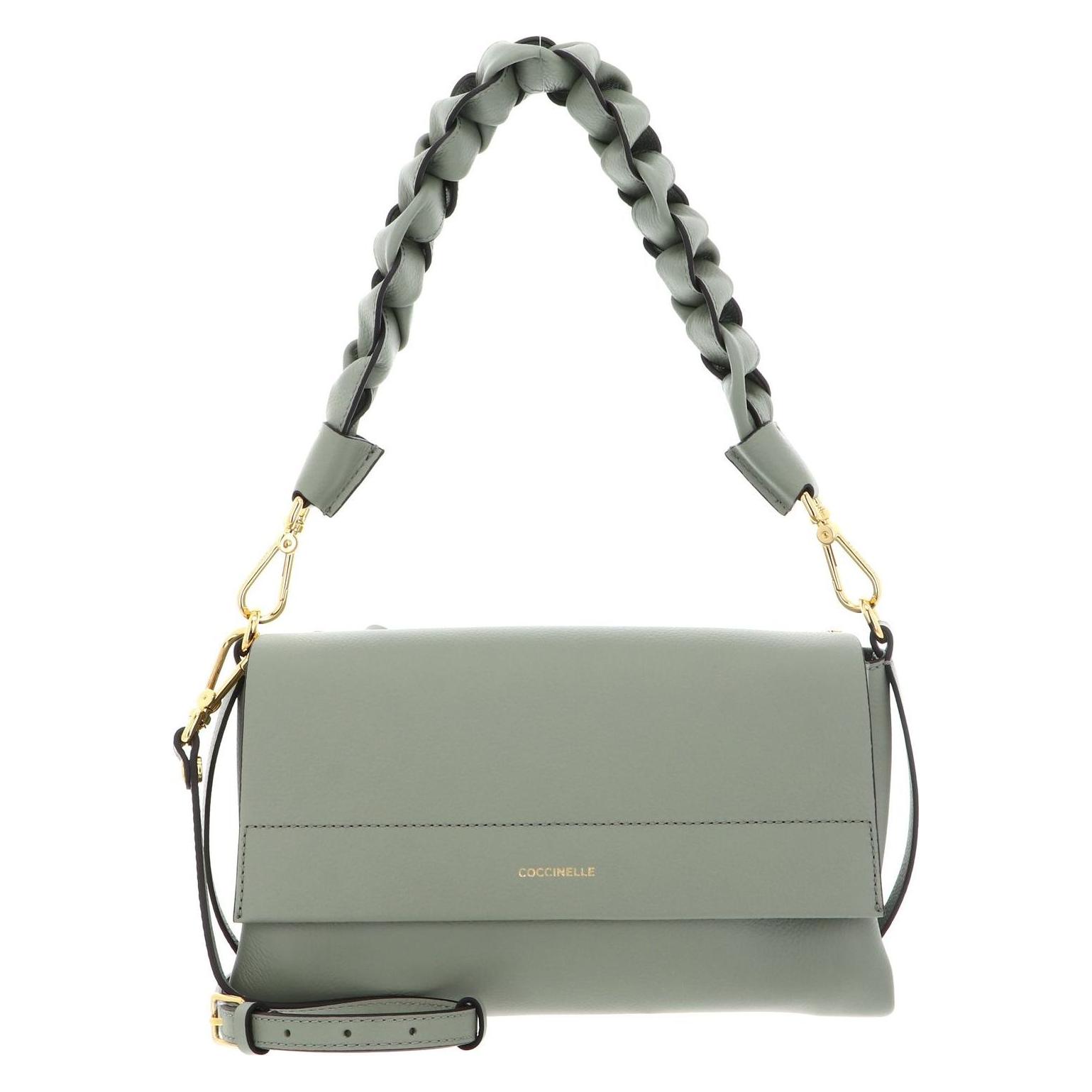 Coccinelle, Damen, Handtasche, Boheme Grana Double Shoulder Bag, Grün