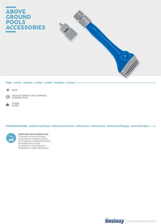 Immagine prodotto Bestway AquaLite Comb Filter Cleaning Tool