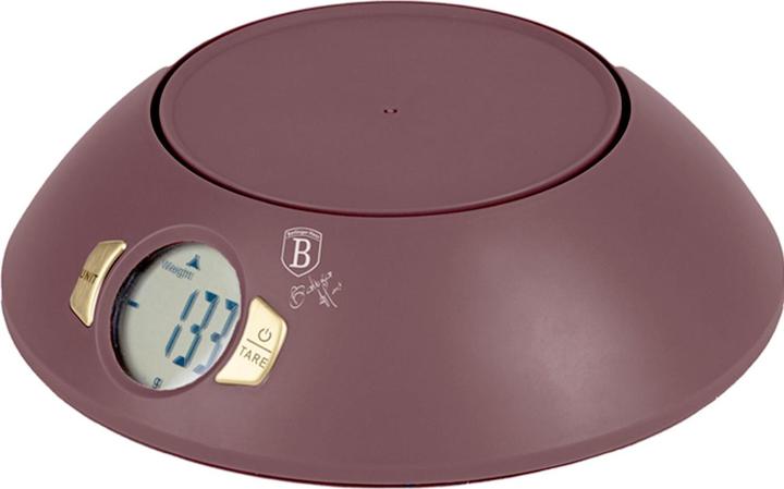 Actual product image BerlingerHaus Design kitchen scales incl. bowl, max. 5kg, bordeaux