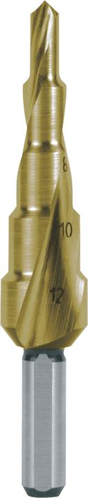 Produktbild Ruko Stufenbohrer Bohrber.4-12mm HSS TiN Spiralnut Stufen 5 (101050-5T/) (4,0 - 12,0 mm)
