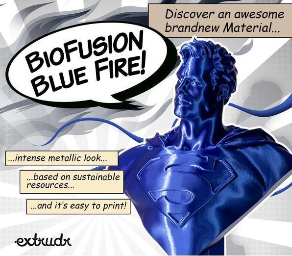 Produktbild Extrudr BioFusion - BlueFire - 2.85mm (bioTEC, 2.85 mm, Blau)
