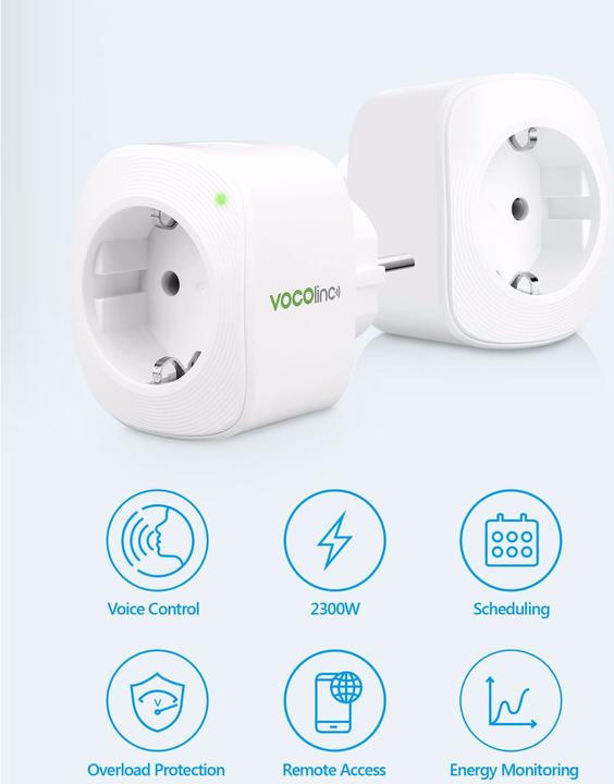 Actual product image Vocolinc Smart Outlet VP3 Socket WI-FI USB