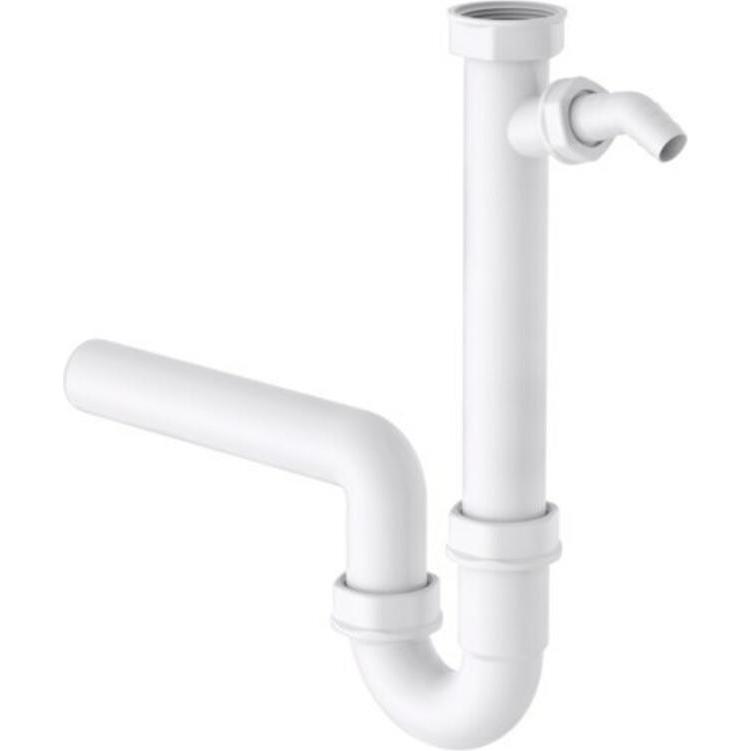 Magni, Sifone, KS Sink sifone tubolare bianco, 1 1/2 "IG x 40 mm, con attacco 3/4" per apparecchio (3/4")