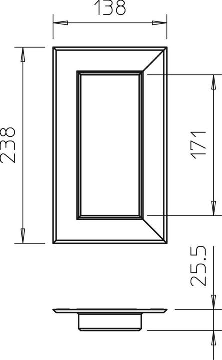 Image du produit OBO Bettermann G-AWAG70170RW Cache de finition murale, version fermée.