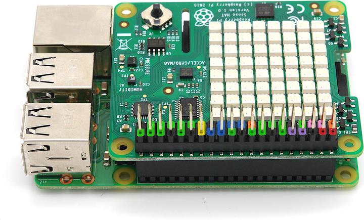 Actual product image Sertronics Header 40 Pin GPIO Stacking for Pi, color coded, 13.3 mm