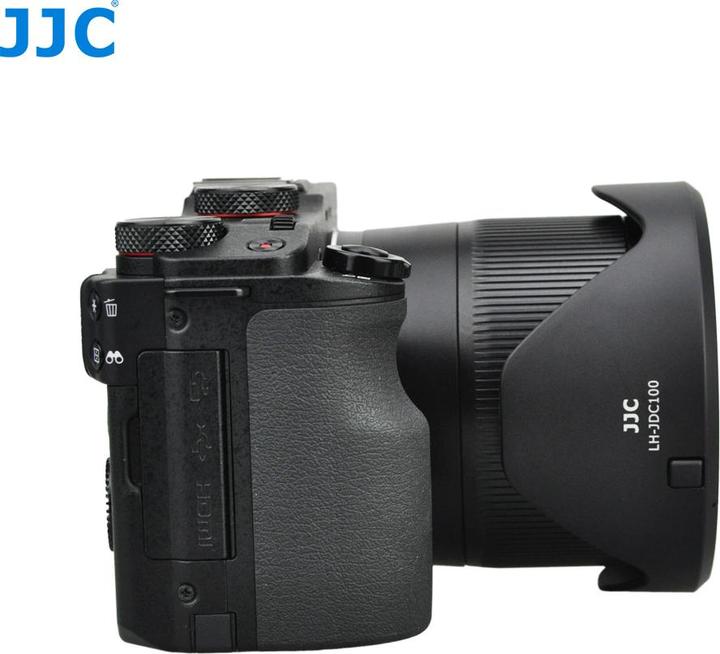 Produktbild JJC LH JDC100 zonnekap (Canon LH DC100 + Canon FA DC67B filter adapter ring)
