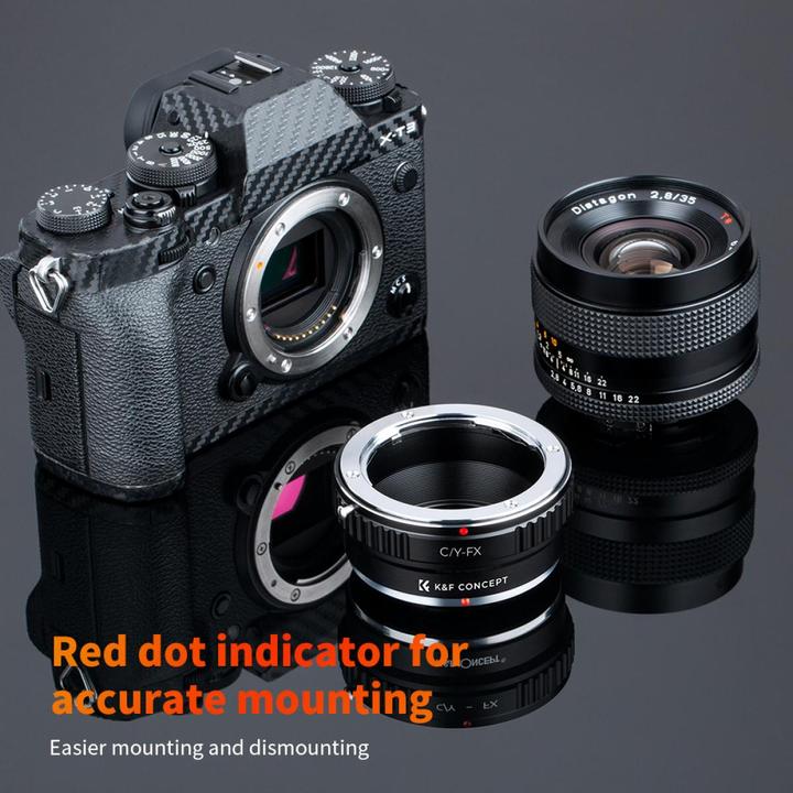 Actual product image K&F Concept High Precision Lens Adapter Mount, C/Y-FX