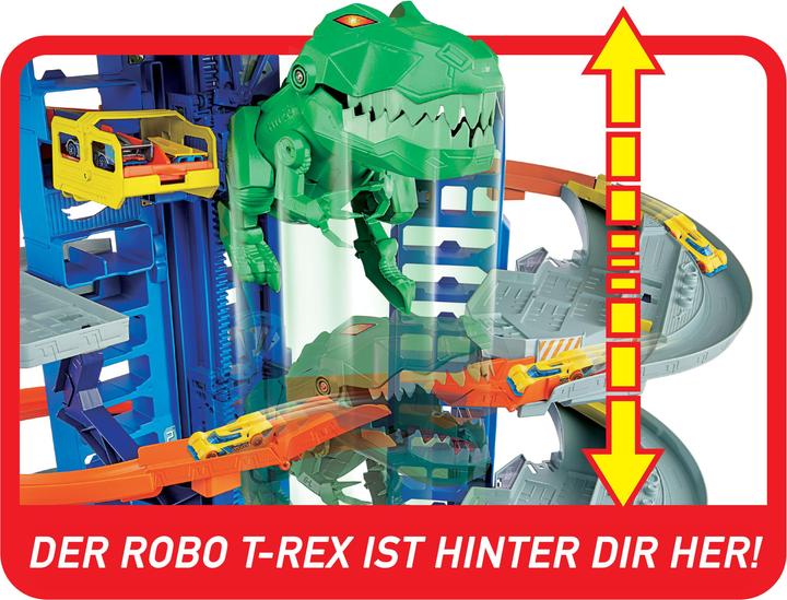 Immagine prodotto Hot Wheels Parcheggio della City Megacity con attacco di T-Rex