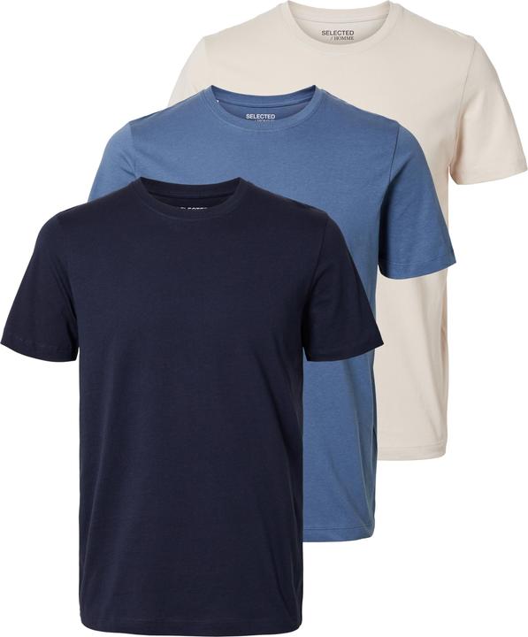 Selected Homme Slhcormac Ss O-Neck Tee 3-Pack Noos