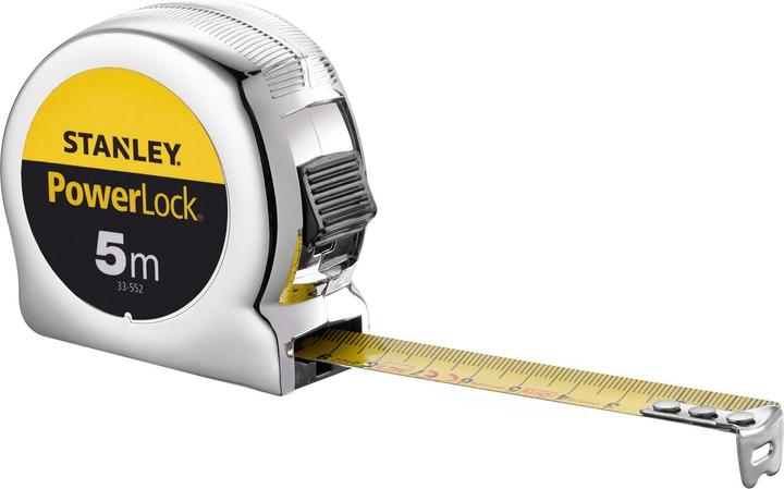 Actual product image Stanley Tape dimensions POWERLOCK 5 mx 19 mm ABS (5 m)