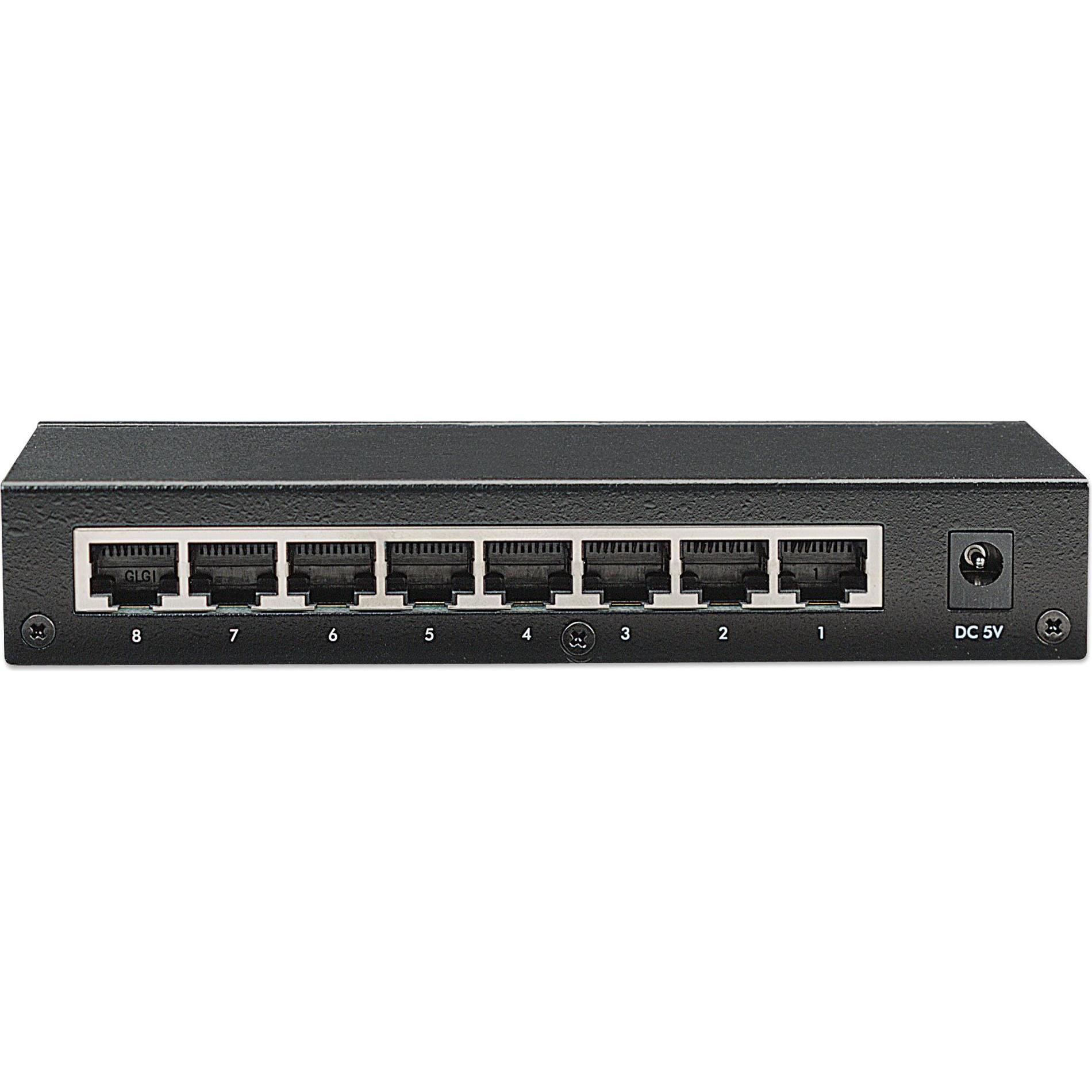Thumbnail - Intellinet Fast Ethernet Office Switch (8 Ports), Netzwerk Switch, Schwarz