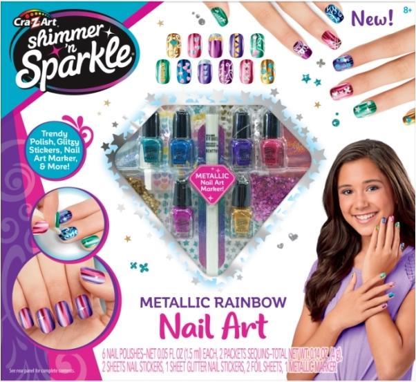 Actual product image Jazwares Shimmer 'n Sparkle Metallic Rainbow Nail Art