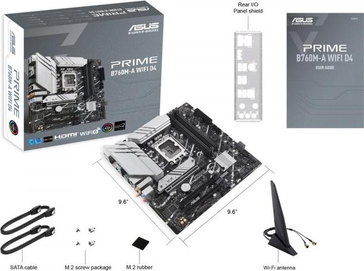 Produktbild ASUS PRIME B760M-A WIFI D4 (LGA 1700, Intel B760, mATX)