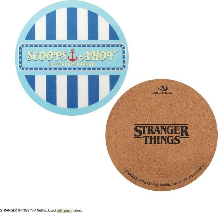Image du produit Cinereplicas Stranger Things : Scoops Ahoy dessous de verre (4 pièces) (4x, Dessous de verre)