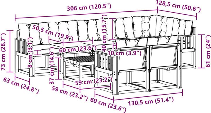 Immagine prodotto vidaXL Outdoor-Sofa
